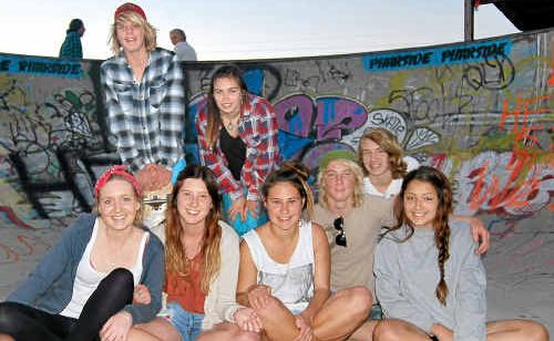 Teens gathered at Cabarita Skate Park on Thursday to mourn their friend. For support and help, see Page 2 for details.